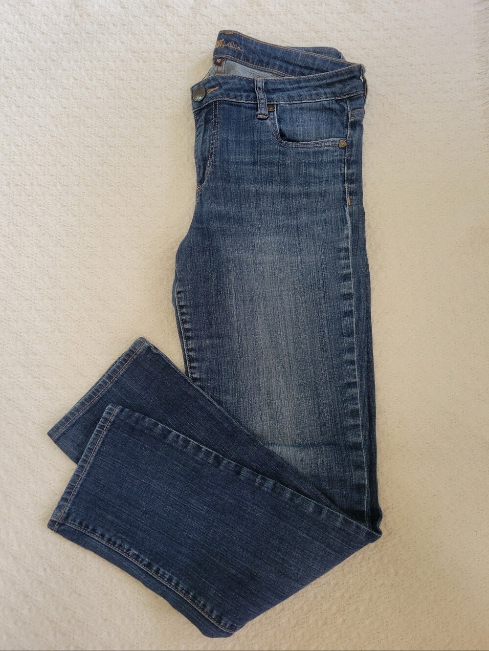 Kut from the Kloth Women's Mid Blue Straight Leg Jeans Sz 10